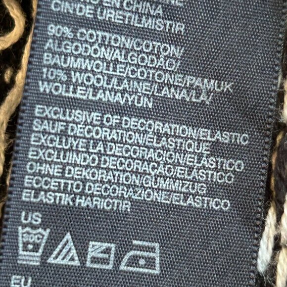 TOMMY HILFIGER Nordic Knit Fair Isle Zip Jacket - Cotton Wool Blend - Men S Wm M - Picture 6 of 8